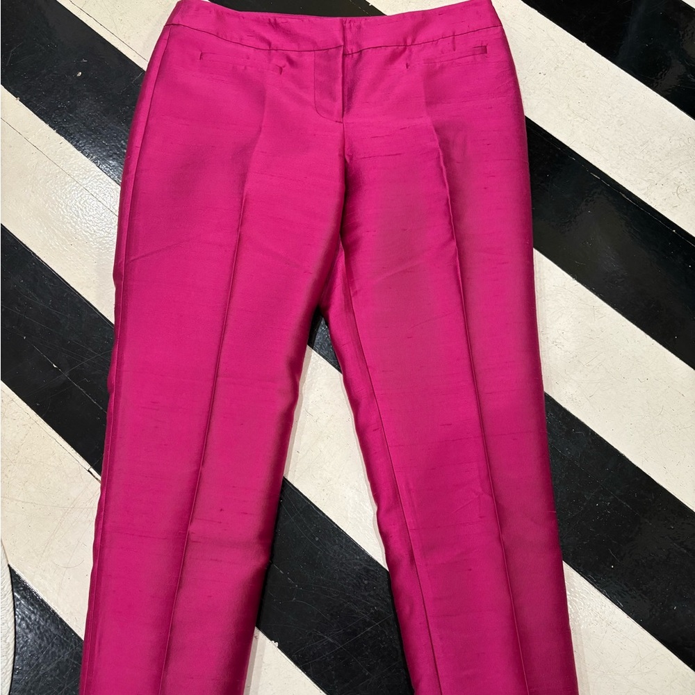 Silk, ankle trouser